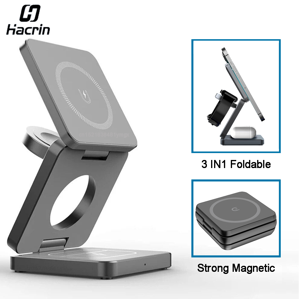 Wireless Charger Watch - Pengisi daya nirkabel 3 in 1,