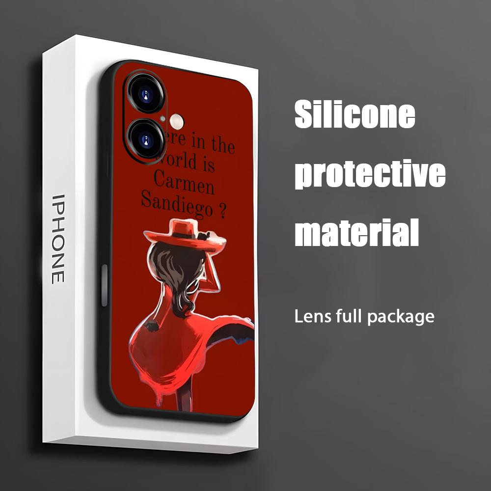Apple Iphone 16 - Casing Ponsel Kartun Carmen Sandiego Populer