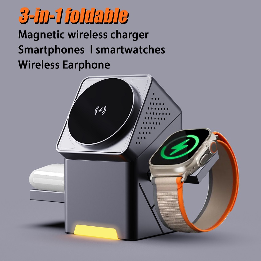 Wireless Charger Watch - Pengisi Daya Nirkabel Magnetik 3 in