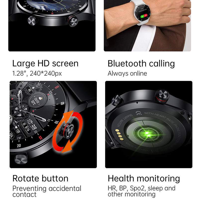 Jam Tangan Pintar Pria GPS ECG - Smartwatch Face ulasan dan harga