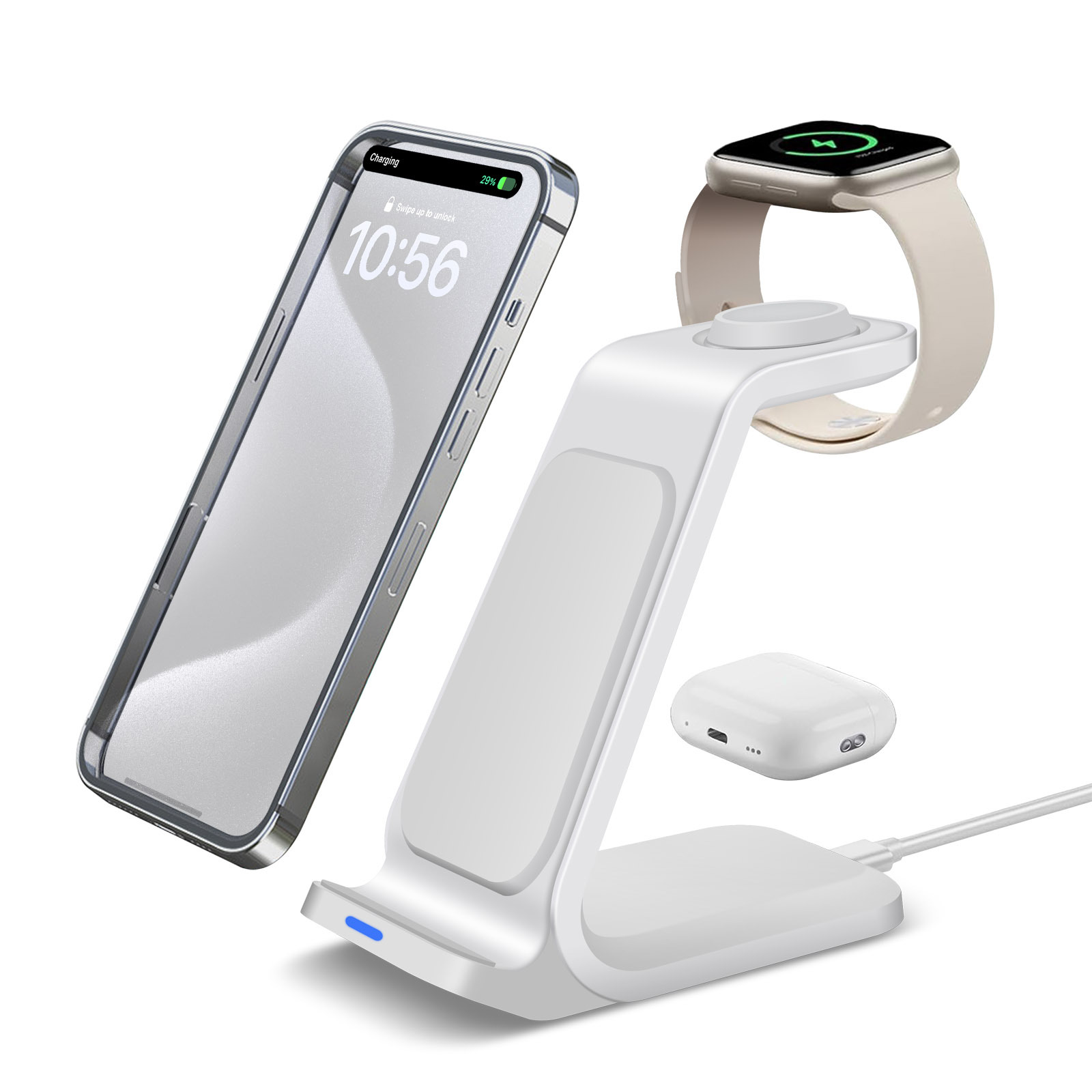 Stasiun Pengisian Daya 3 in 1  - Smartwatch X ulasan dan harga