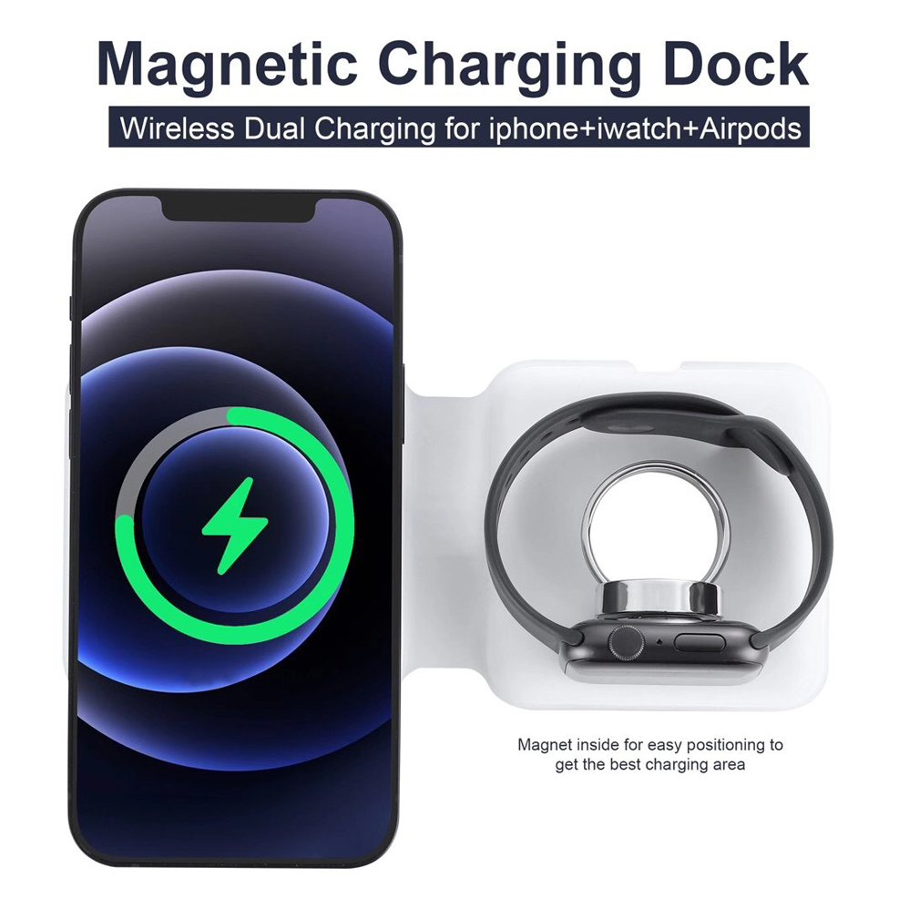 2IN1 Magsafe duo Magnetic Nirk - Smartwatch X ulasan dan harga