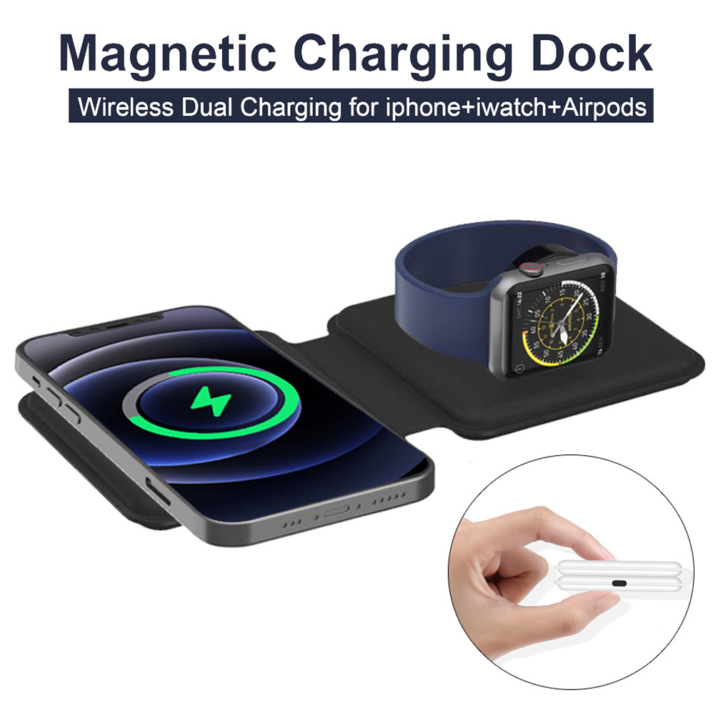 2IN1 Magsafe duo Magnetic Nirk - Smartwatch X ulasan dan harga