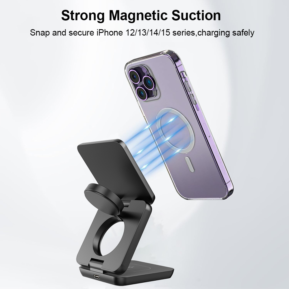 Pengisi daya nirkabel 3 in 1,  - Wireless Charger Watch ulasan dan harga