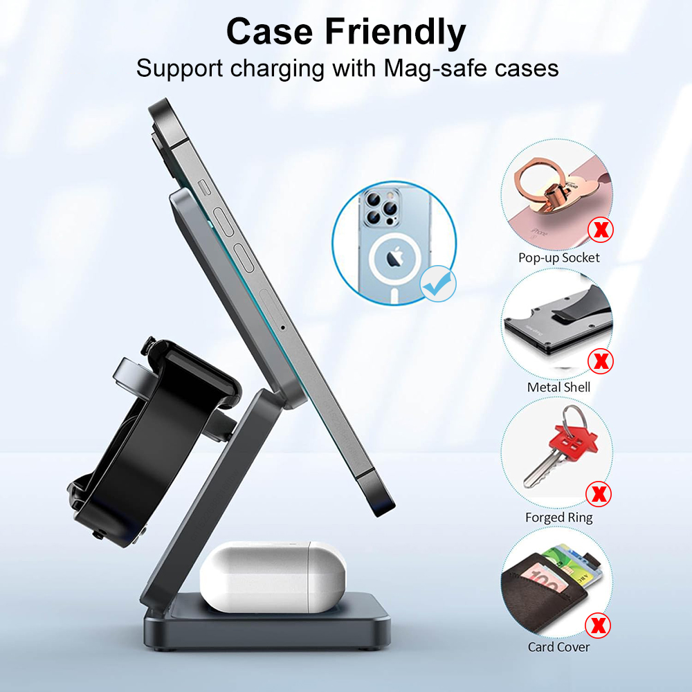 Pengisi daya nirkabel 3 in 1,  - Wireless Charger Watch ulasan dan harga