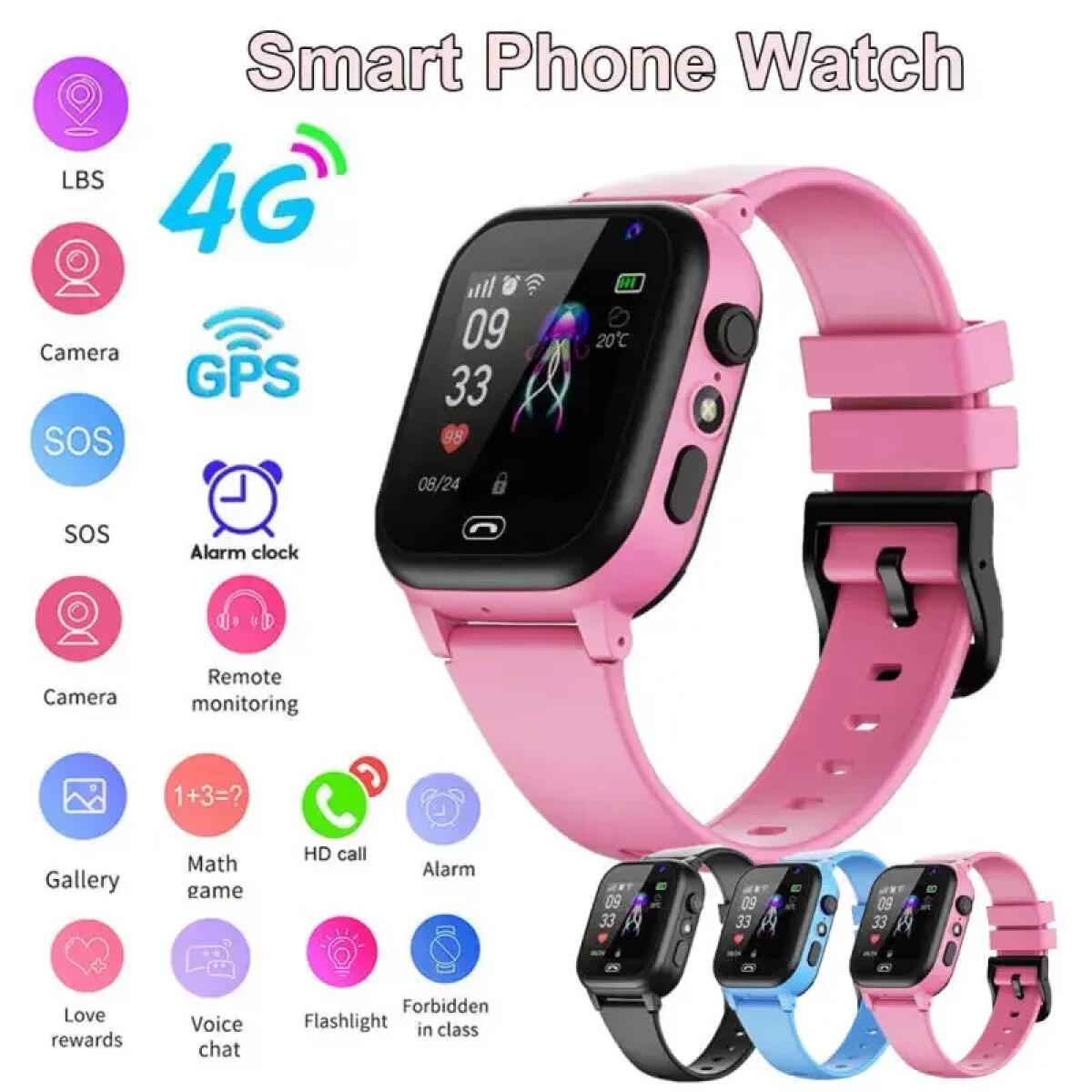 Jam Tangan Pintar Anak 4G Mult - Smartwatch Id ulasan dan harga