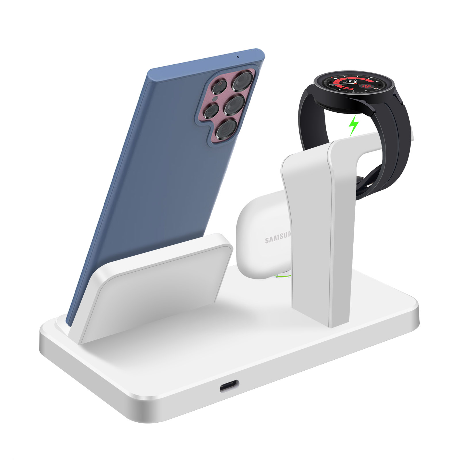 Dok Pengisi Daya Nirkabel 3 in - Wireless Charger Watch ulasan dan harga