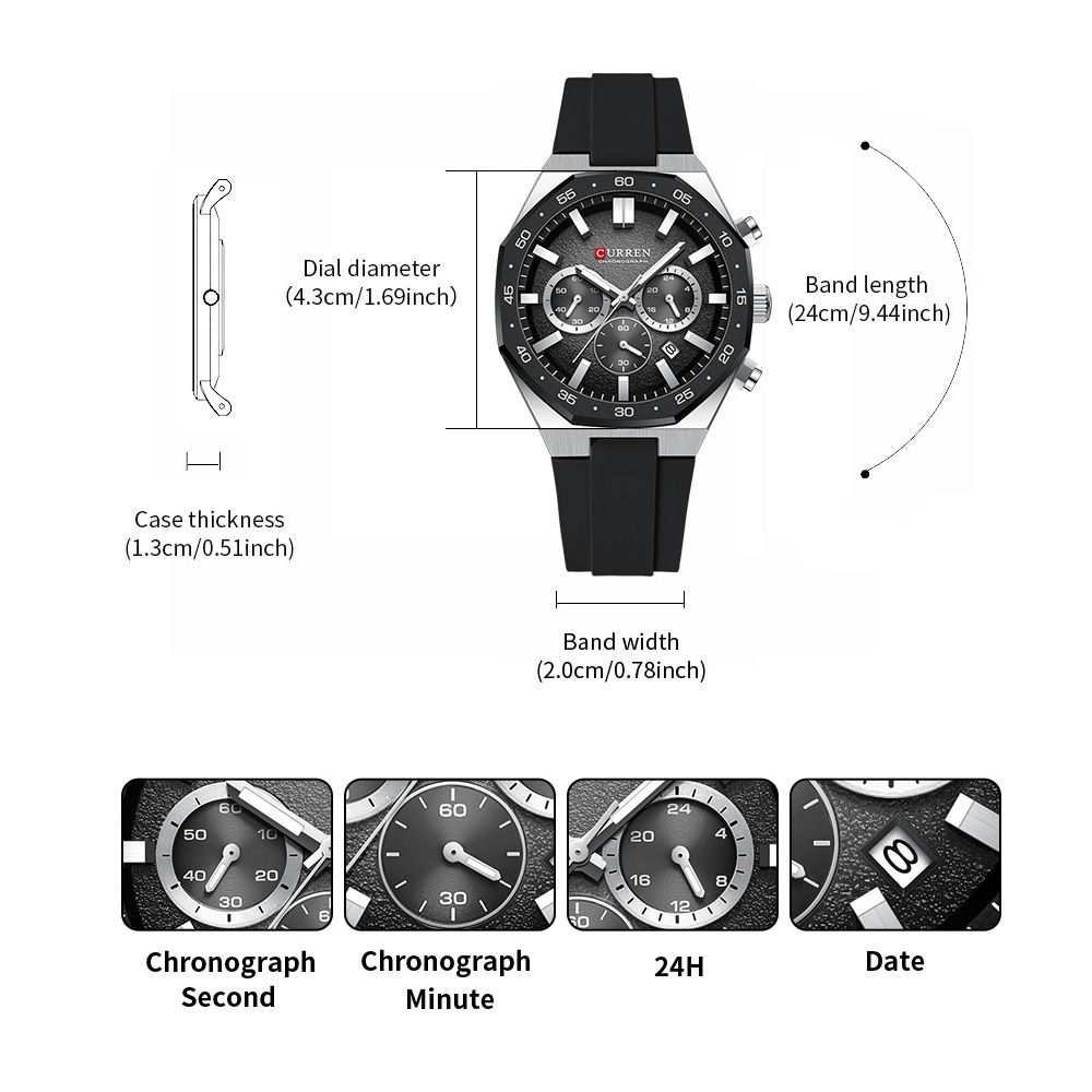 CURREN Jam Tangan Olahraga Pri - Accessories With Watch ulasan dan harga