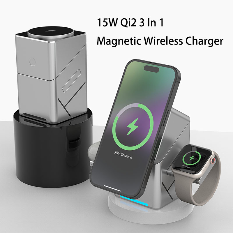 Pengisi Daya Nirkabel 3 in 1 M - Wireless Charger Watch ulasan dan harga