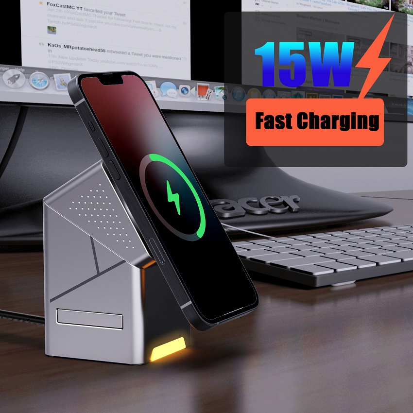 Pengisi Daya Nirkabel Magnetik - Wireless Charger Watch ulasan dan harga