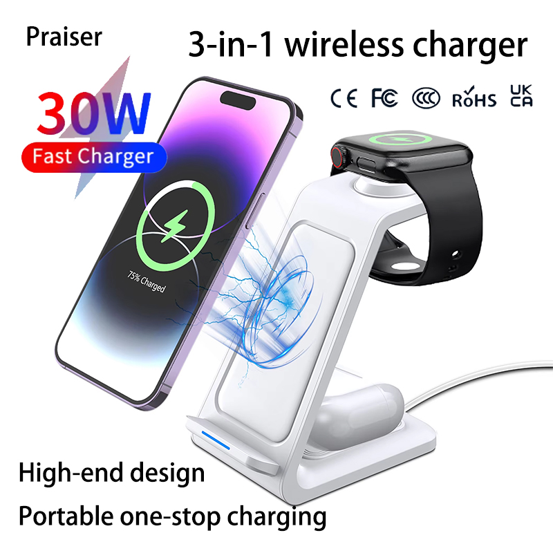 15W 3 in 1 Pengisi Daya Nirkab - Wireless Charger Watch ulasan dan harga